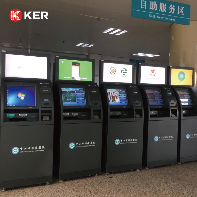Card Dispenser Capacitive 19 Inch Hospital Self Service Kiosk