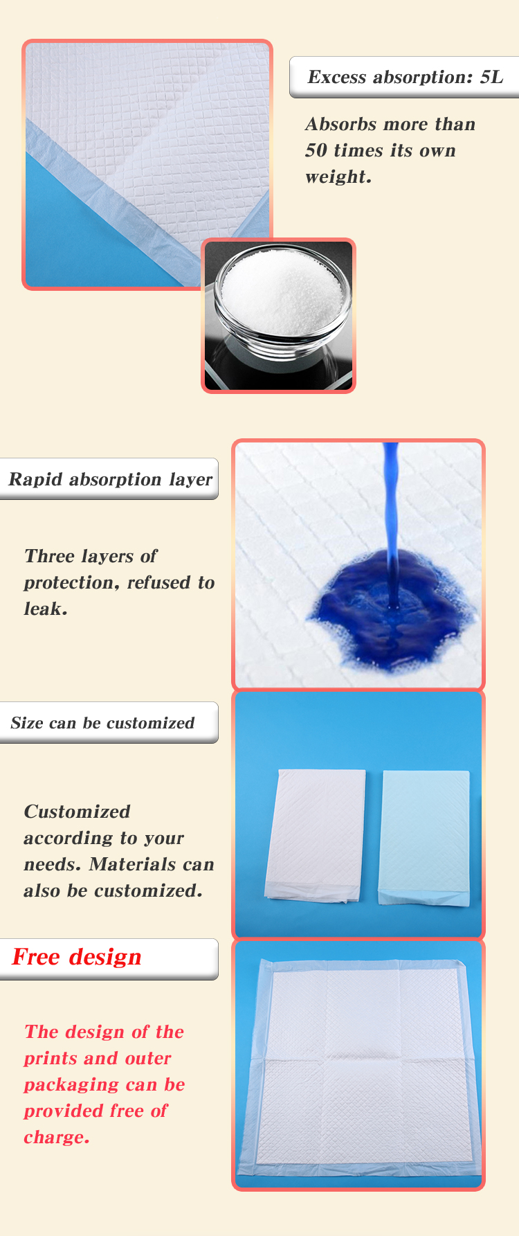 Agility Training Direct Absorbent Dog Cool Pet Pads For Pet Toilet Training