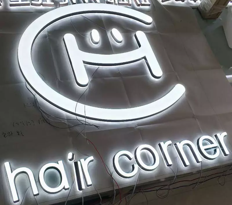 Custom outdoor indoor acrylic letter signs 3D acrylic luminous letter store signs