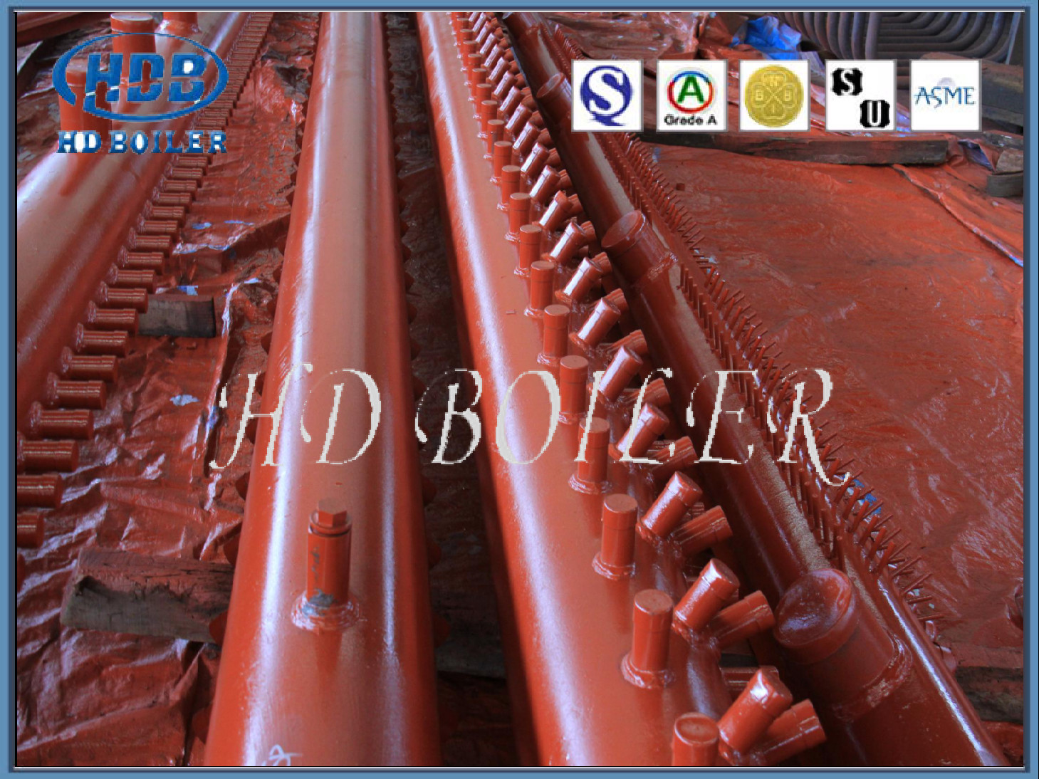 Carbon Steel ASME Standard Boiler Parts Manifold Header For Power Station with best quality and best prices