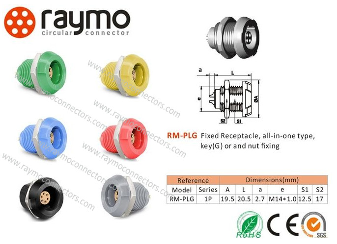 1.3mm Lemo Alternative Circular Plastic Connectors PPS PEEK