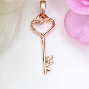 China 18K Rose Gold White Gold Yellow Gold Key Pendant with Diamonds (GDN014) wholesale