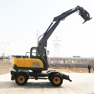China Road Work Equipment Wheel Hook Machine Wheeled Wood Grabber Digger Excavator wholesale