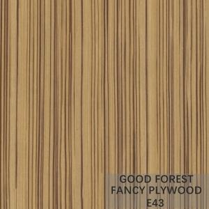 China Melamine Fancy Plywood Board OEM Zebra Wood Plywood Customized wholesale
