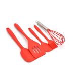 High Quality Silicone Kitchen Utensil Set 5 Piece Cooking Tools Utensils Brush