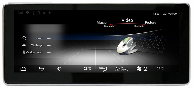 Ouchuangbo 10.25 inch audio gps navi for Benz SLK 2009-2015 android 6.0 OS 8 core 32GB ROM