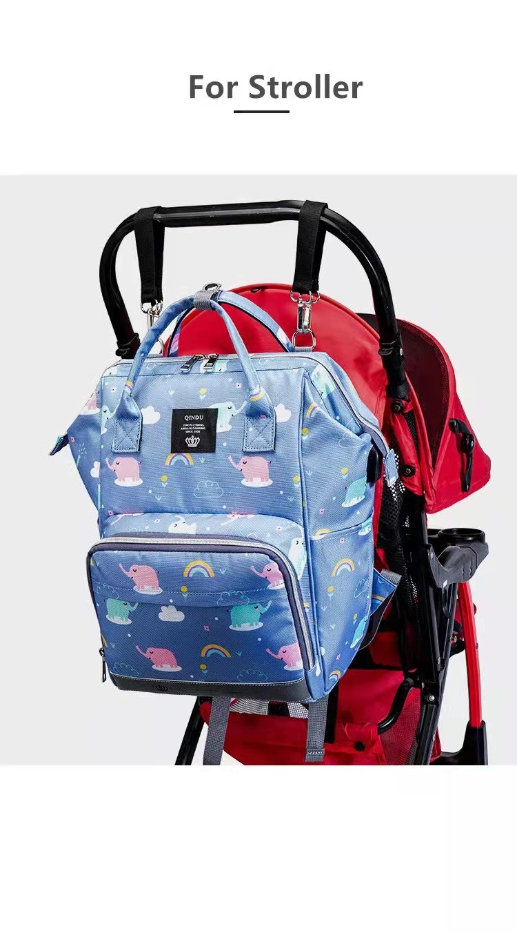 Waterproof Large Capacity Maternity Diaper Bag Mommy Bag Multifunctional Nappy Backpack With Stroller Strap For Mom&Dad