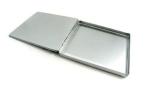 tin calendar case with hinge