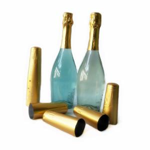 China Glass Wine Bottle Shrink Caps Gold Black PVC Shrink Capsules SGS wholesale