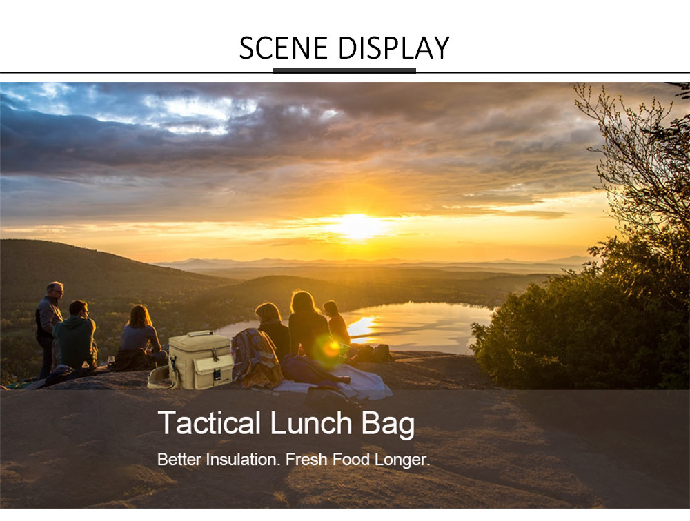 Men Nylon Thermal Cooler Tote With Adjustable Strap