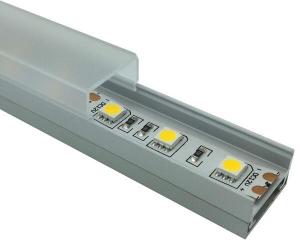 China U shape stors shops cabinet LED aluminum extrusion profiles milky diffuser for led strips aluminum LED profiles wholesale