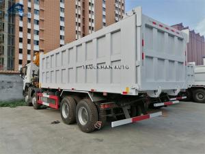 China 50 Tons 23.5m3 Sinotruk Dump Truck With Crane wholesale