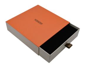 China Recycled Rigid Jewelry Gift Boxes With Ribbon 157gsm Coated wholesale