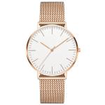 Mineral Crystal Rose Gold Minimalist Waterproof Watch Japan Movt Quartz Sr626sw