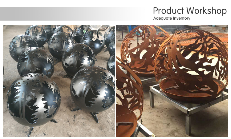 workshop - GN-FB-106 Sphere Fire Pit Fire Ball Factory Decorative Outdoor Fire Pit Steel Fire Globe