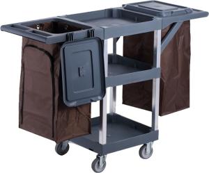China Noiseless Street Rubber Wheel Janitorial Cleaning Cart wholesale