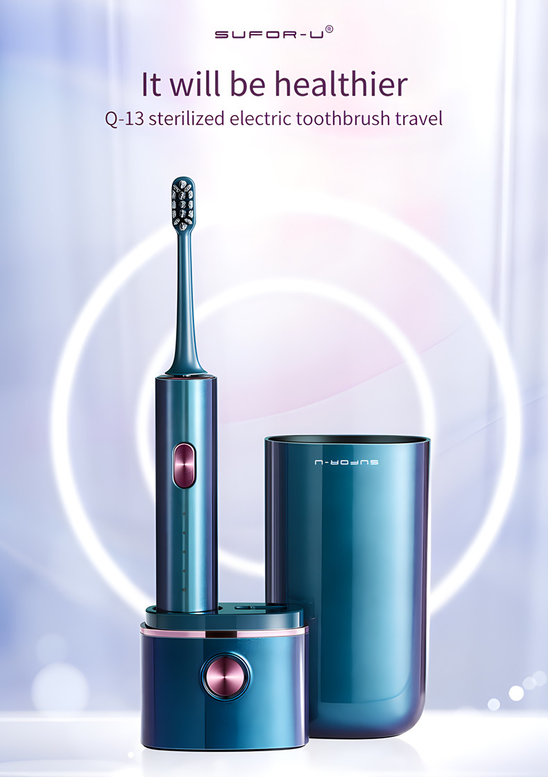 Professional Sonic Electric Toothbrush With UV 360 Disinfection Cup And Travel Case