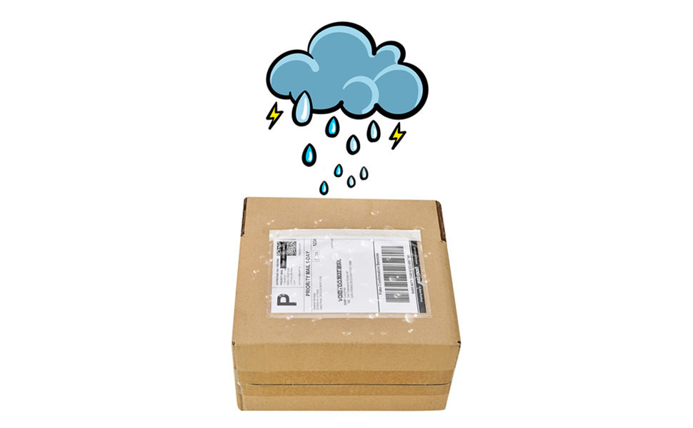 9527 Product 7.5" x 5.5" Clear Adhesive Top Loading Packing List / Shipping Label Envelopes 