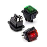 16A 250V 4 PIN Waterproof Lighted Rocker Switch