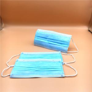 China Adult Non Woven Disposable Mouth Mask Office Hospital Blue Color Customized wholesale
