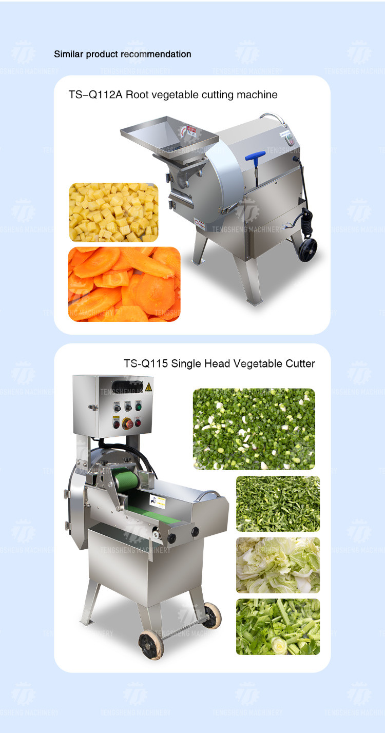 2.25kw 1000kg/h Vegetable Cutter Potato Slicer Machine
