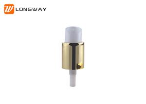 China Full Cap PP Cosmetic Treatment Pumps Aluminum Coated Custom Logo Available wholesale
