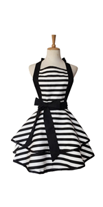 Black Stripe Apron