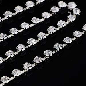 China Crystal Diamond Rhinestone Chain Necklace Trimming Claw Copper Material wholesale