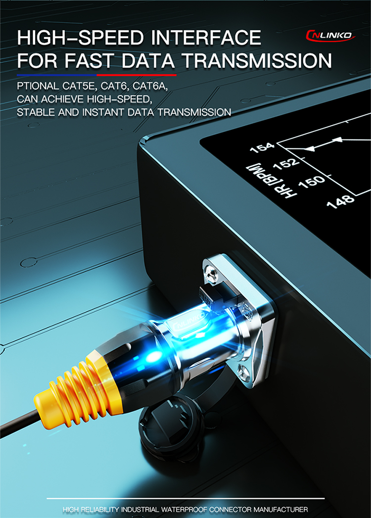 Waterproof Ip67 Cat6 Modular Plug RJ45 Plug Cat6 Utp RJ45 Plug for Led Rental Display Connector