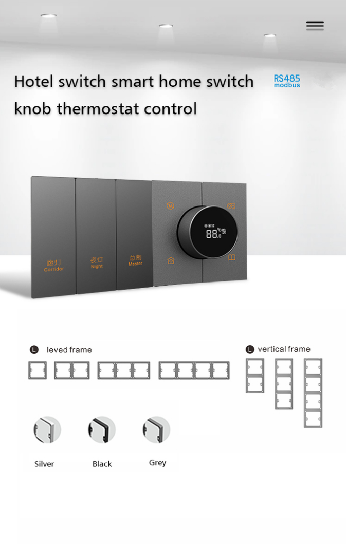 12 Voltage DC Smart Knob Thermostat Big Plastic Multi Color Panel