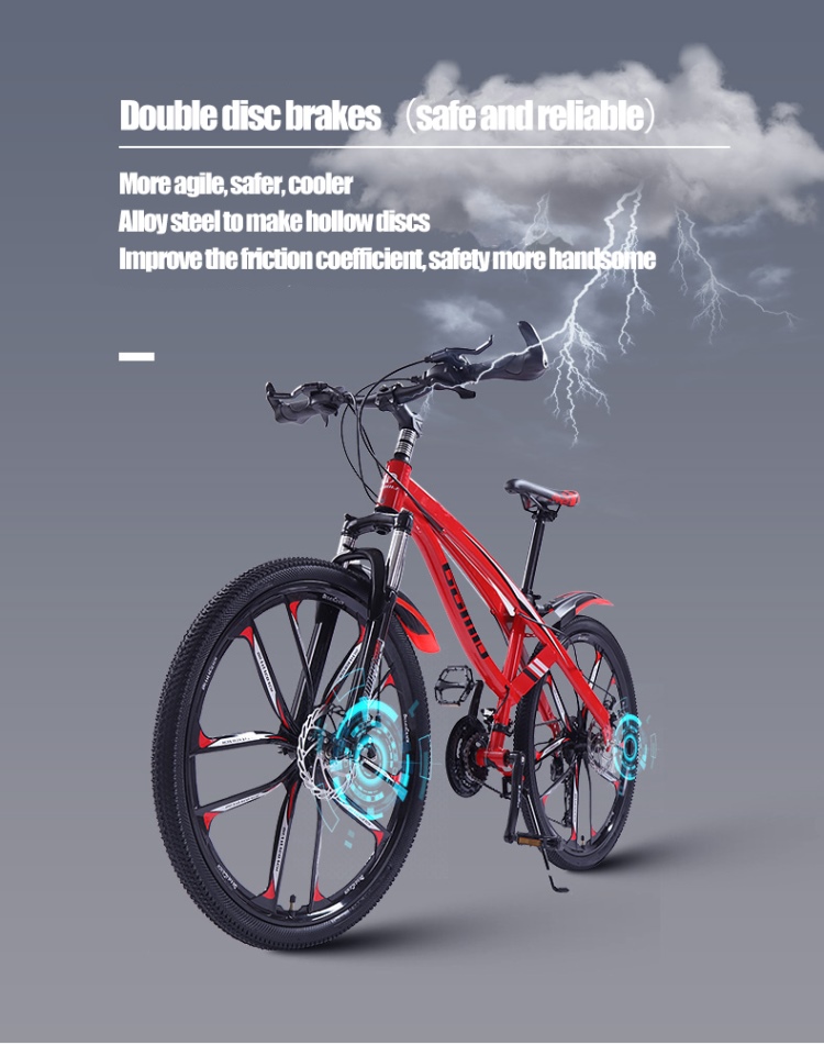 Ordinary Pedal Kids' Bike Carbon Steel Frame Children Mountain Bicycle Customized OEM for On-Road Occasion 20 24 26 inch