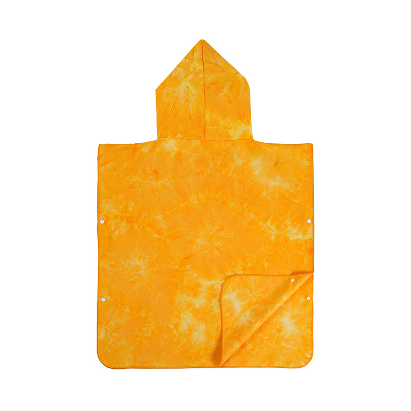 Wholesale Customized Kids Hooded Towel Microfiber Poncho Towel Square Flannel Fleece Homewear Printed Cartoon Beach Towels for Boys and Girls