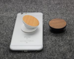 China Cherry / Walnut Wood Airbag Phone Holder Custom Logo and Design Supported wholesale