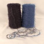 2.0cm NM7.5 Blue Crystal And Soft Nylon Feather Yarn For Knitting Sweaters