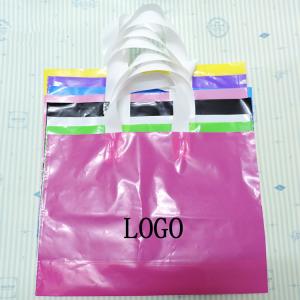 China Colorful High-grade Plastic Shopping Bag Large Size Disposable Waterproof Handles Bags Convenient to Carry wholesale