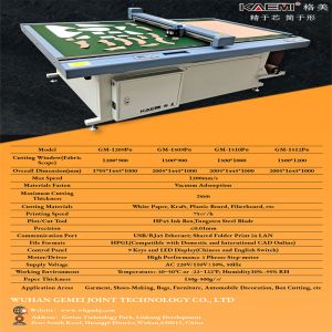 Step-motor Cutter KAEMI Fabric Template Plotter Flat Bed Garment Inkjet Graph