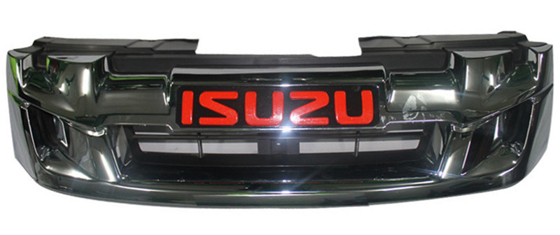 ISUZU D-MAX 2012 2013 2014 2015 OE Style Chromed Front Grille with Red Letters Manufacturers