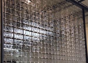 China Heat Insulation Floor Wall 2 Inch Lattice Clear Glass Brick Tiles wholesale