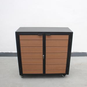 China Durable Waterproof Recycling Outdoor Bins Steel HDPE Plastic Wood Material For Spa Room wholesale