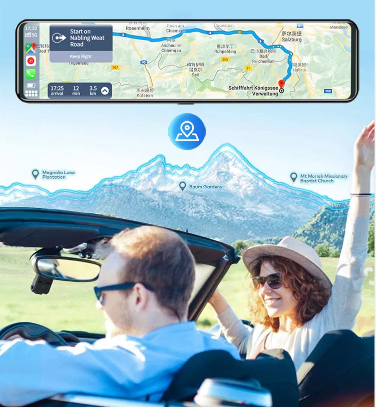 Rearview Mirror Customize Carplay Dashboard Car Play Bluetooth DVR 2.5K 1440P