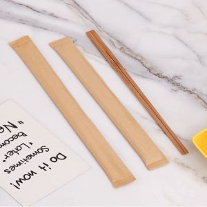 100% Natural Carbonized Tensoge Bamboo Chopsticks Custom Print Eco-Friendly