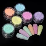 Polyester Glitter Heart Neon Phosphor Powder Nail Glitter Powder Manufactures