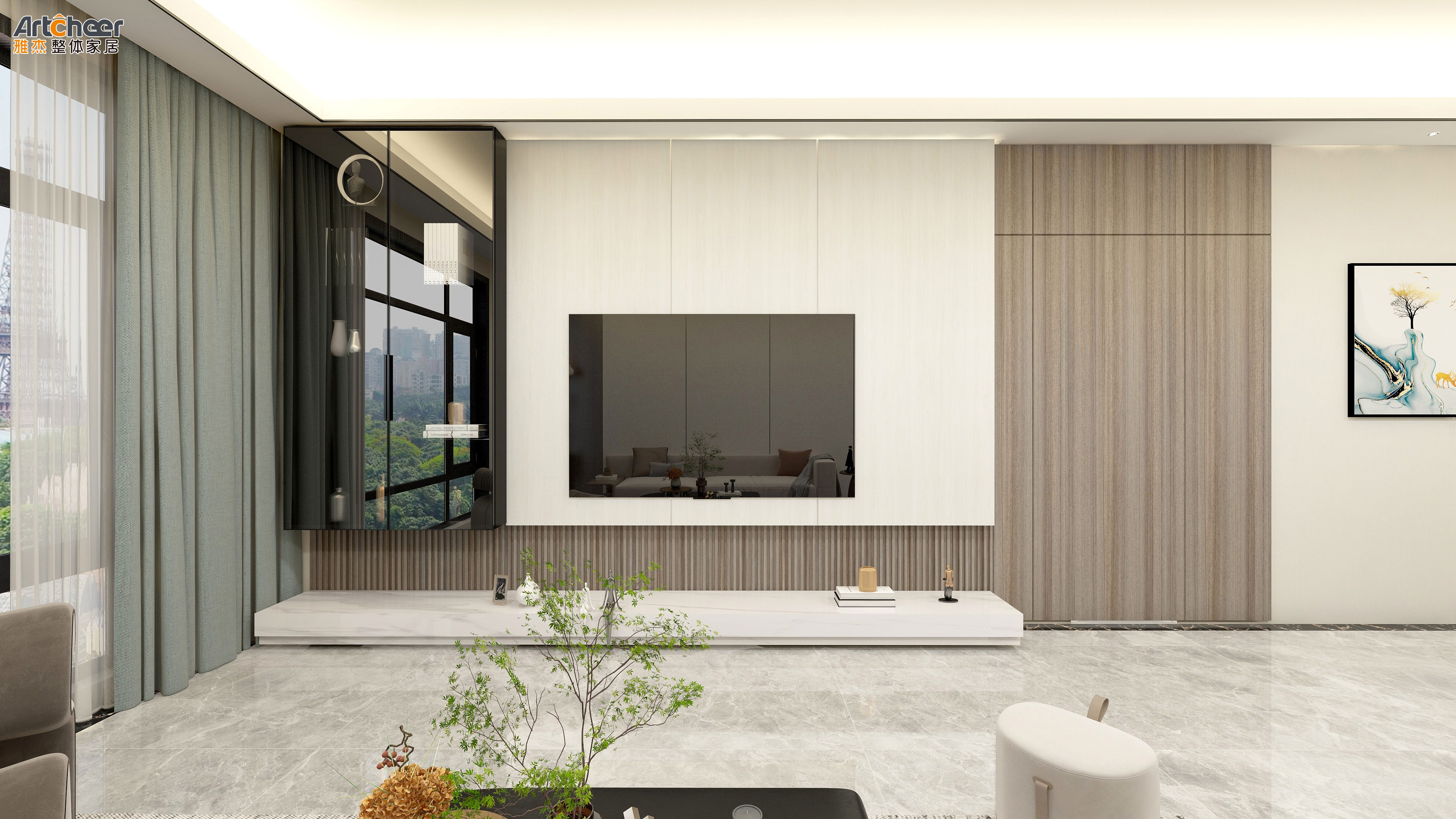 Modern Wooden TV Stand Cabinets Stylish Cabinet for Living Room Bedroom Home Furniture