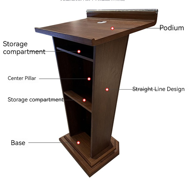 Stylish Solid Wood Lectern for Conference Area Podium Table Simple Modern Conference