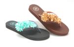 Latest Rubber Flower Women Flip Flop Lady Beach Slide Slipper