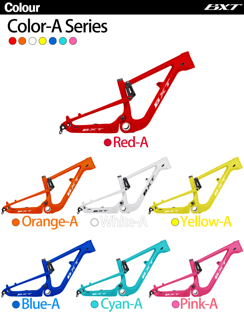 20 Kids Bicycle Carbon Frames Full Suspension Hardtail Mountain Bike Frame