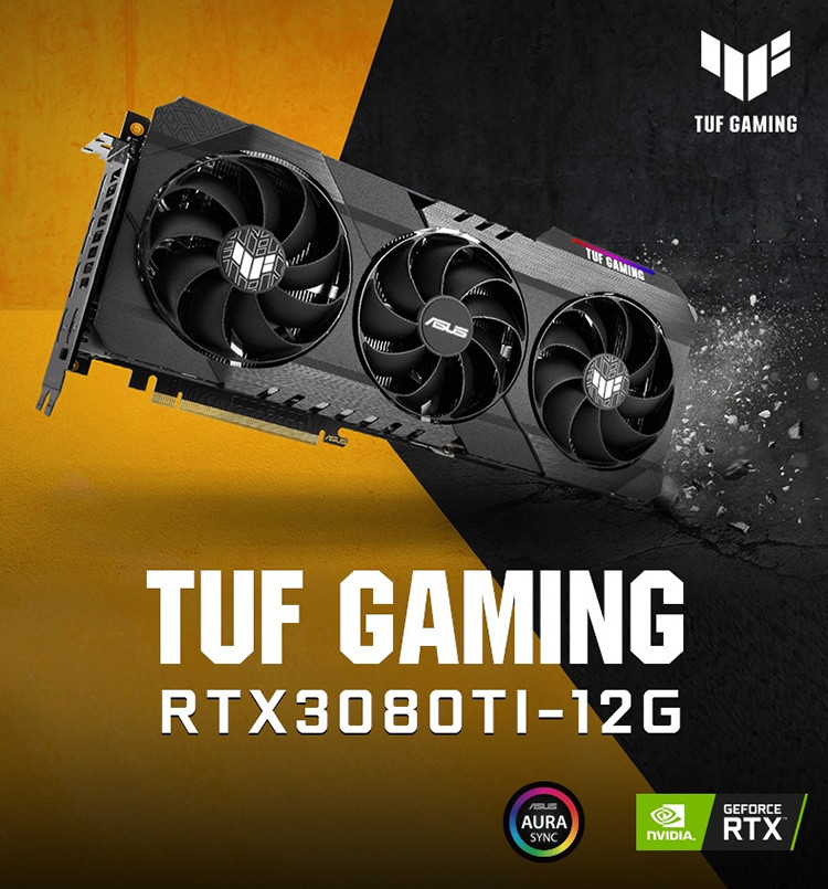 Asus 100% new tuf gaming geforce rtx3080 ti 12g gddr6x pci express 4.0 desktop computer graphics card rtx 3080ti 12g gam