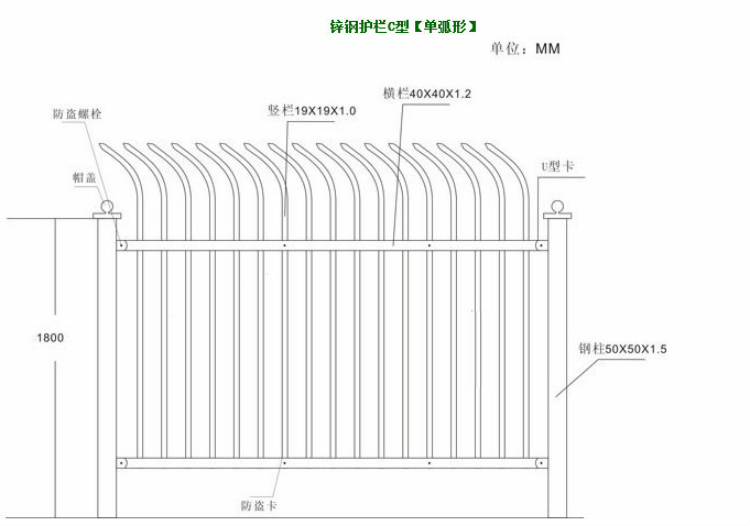 Cheap Price Tubular Steel Picket Fence