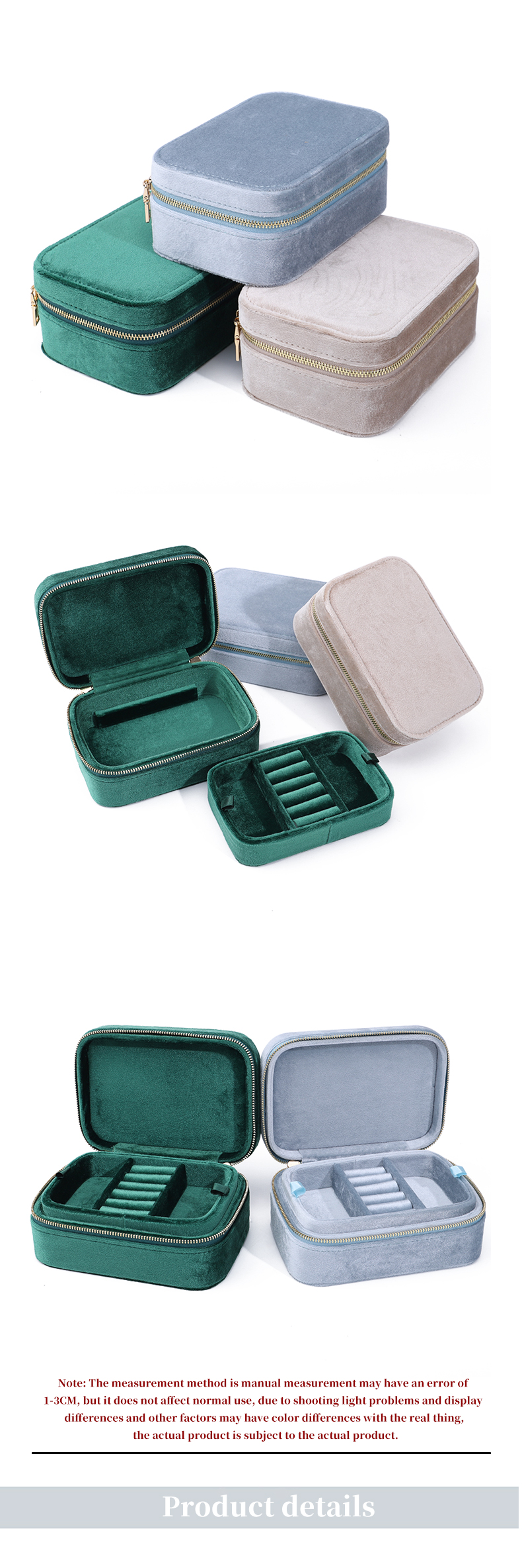 Elegant Velvet Jewelry Storage Box for Custom Earrings Necklaces and Rings Newest Style