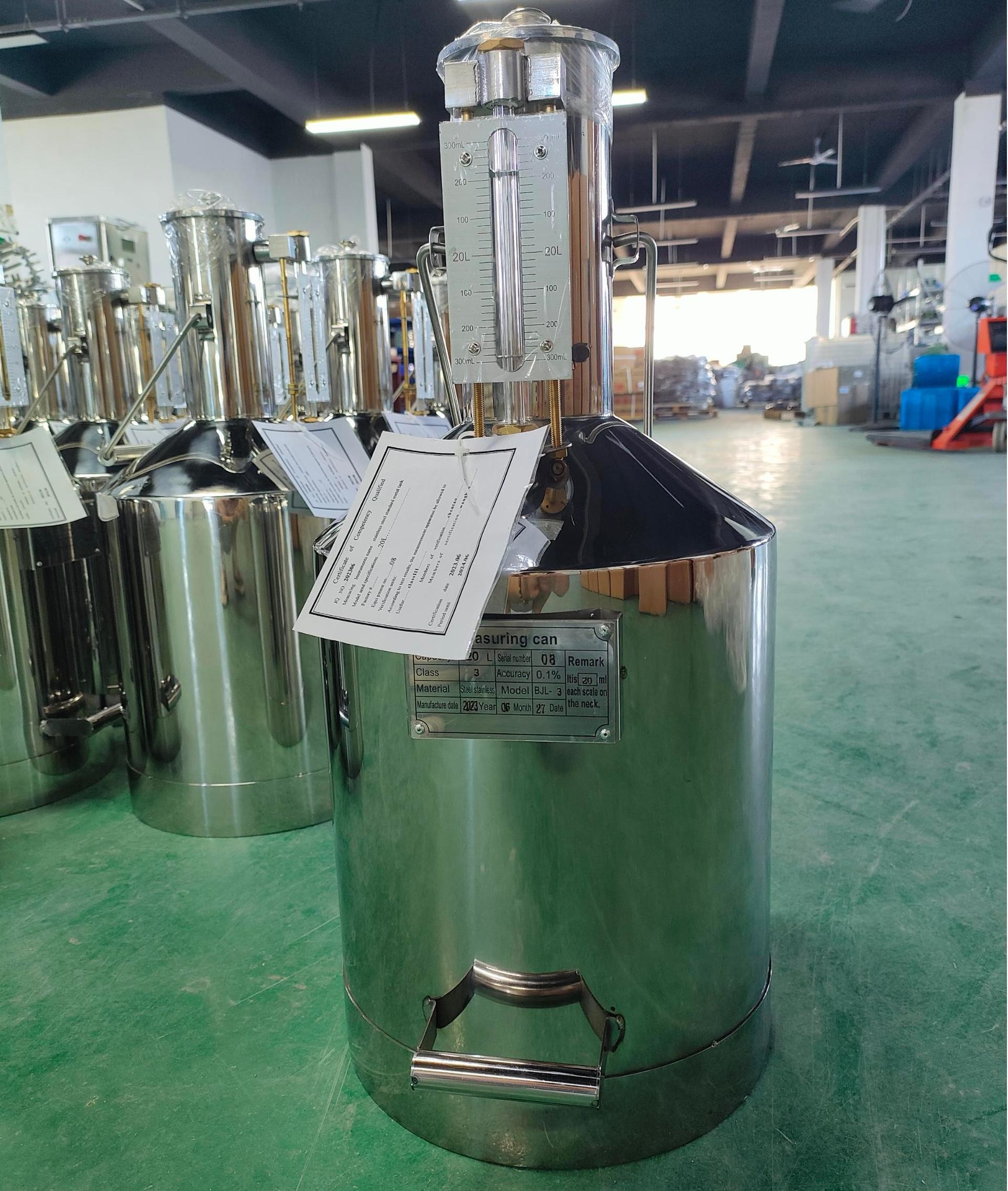 1000L Stainless Steel Movable With Rollers Measuring Can for Gas Station Industrial Liquid